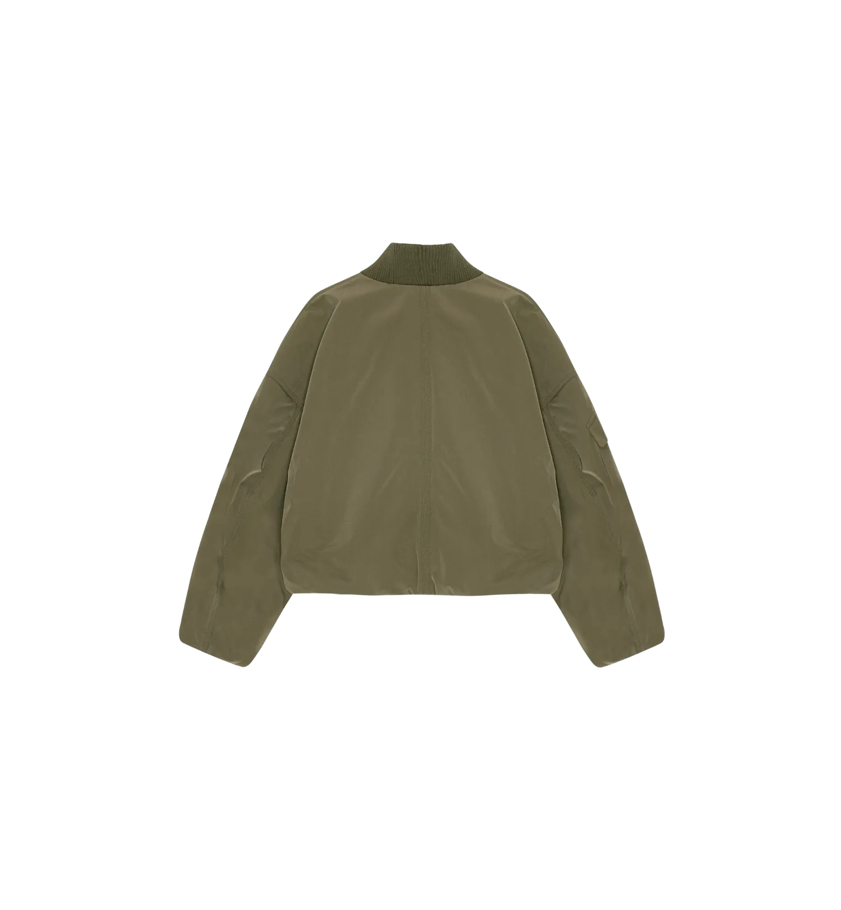 GANNI Light Twill Oversized Short Bomber Jacket