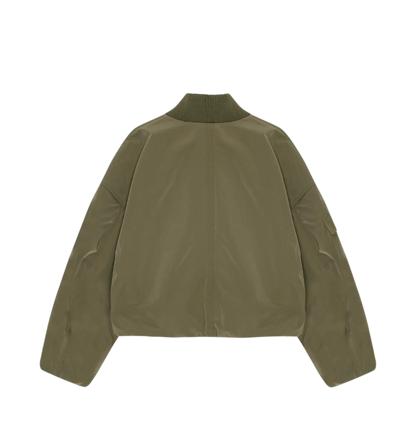 GANNI Light Twill Oversized Short Bomber Jacket