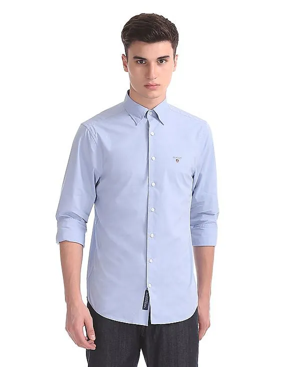 Gant Tech Prep Broadcloth Solid Hidden Button Down Shirt