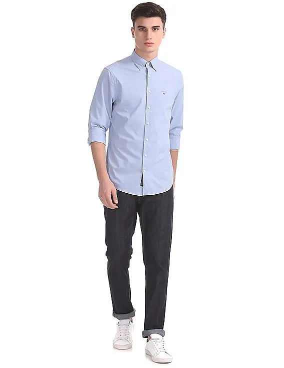 Gant Tech Prep Broadcloth Solid Hidden Button Down Shirt