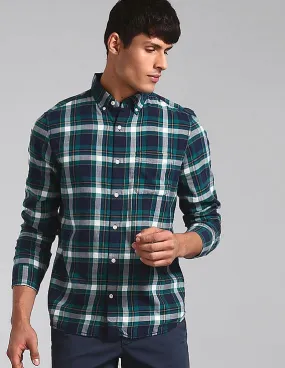 GAP Men Green Slim Fit Button Down Shirt