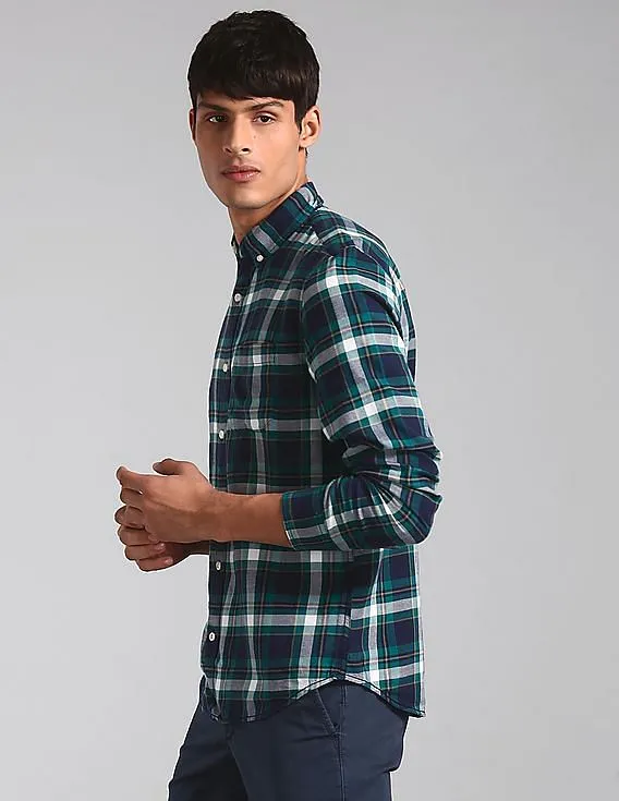 GAP Men Green Slim Fit Button Down Shirt