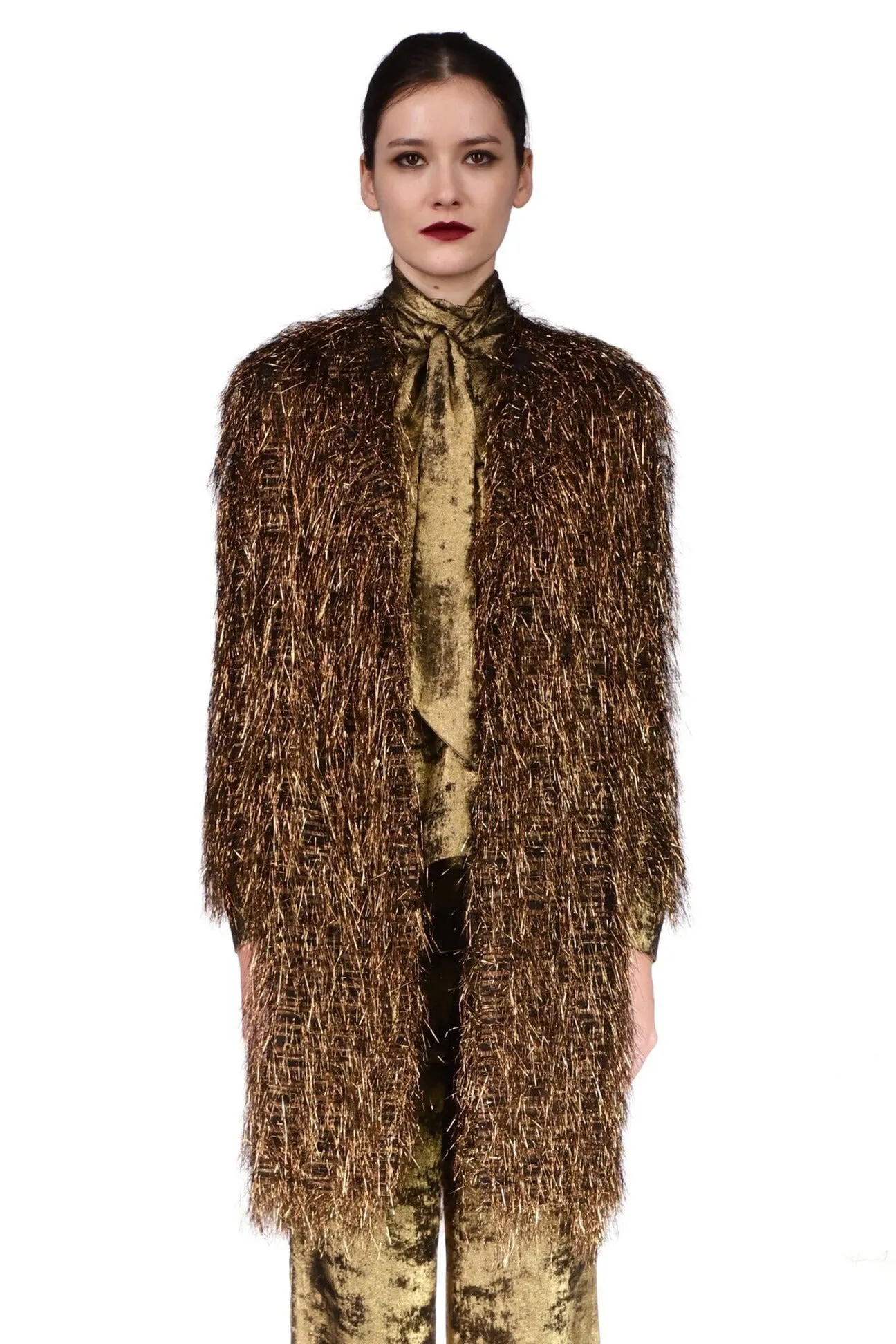 'GLAMOUR MONSTER' OPEN LAPEL COAT