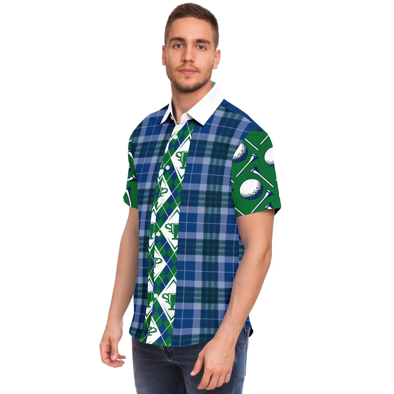 Golf Edinburgh Short Sleeve Button Down Shirt