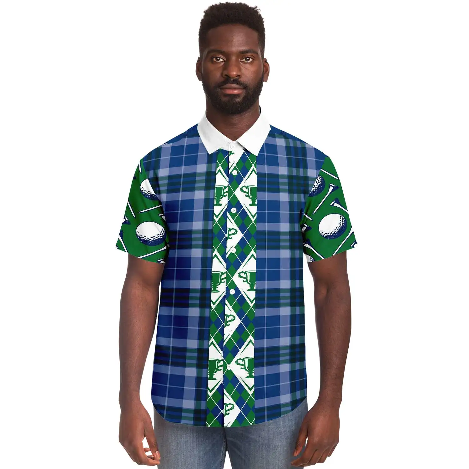 Golf Edinburgh Short Sleeve Button Down Shirt