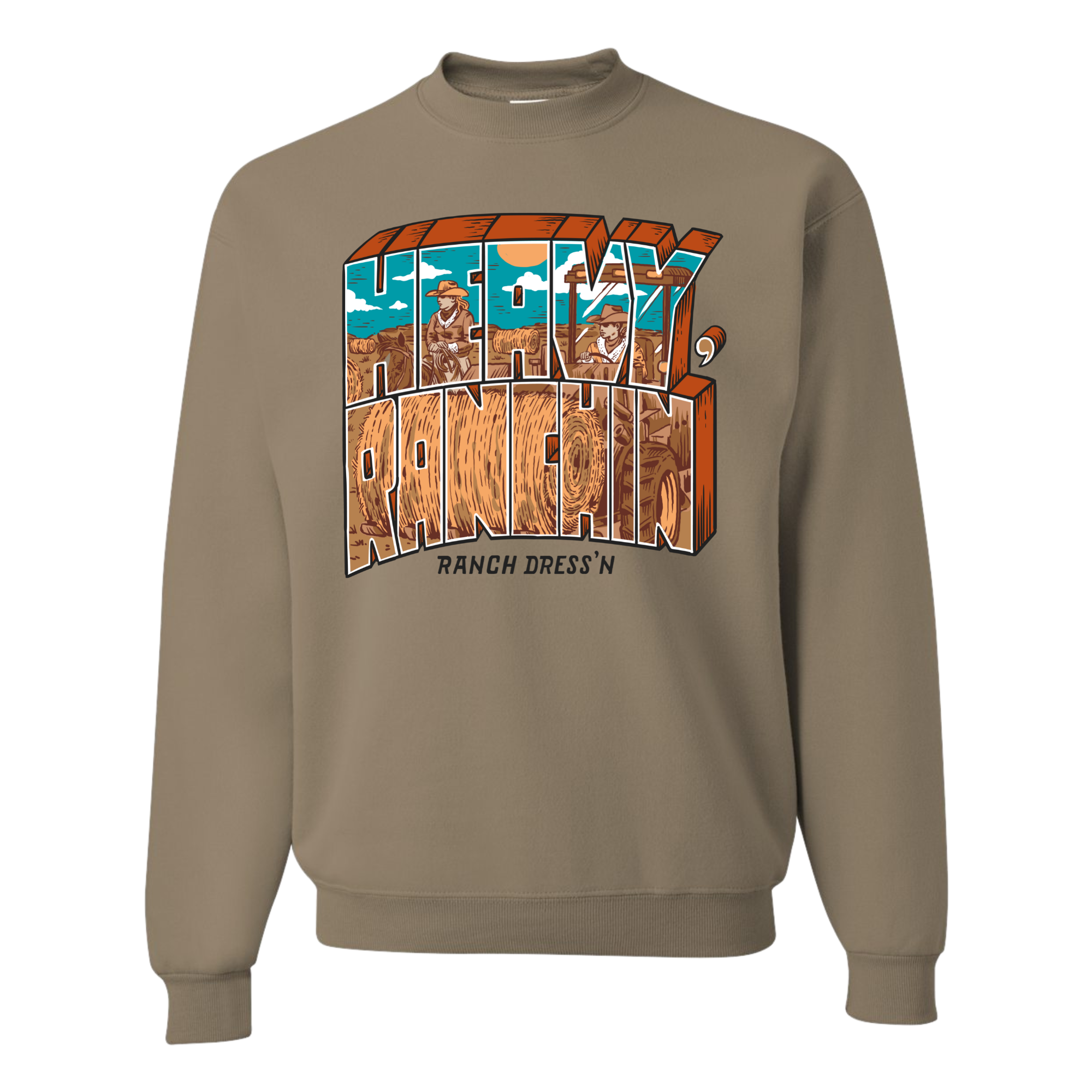 HEAVY RANCHIN' SANDSTONE CREWNECK