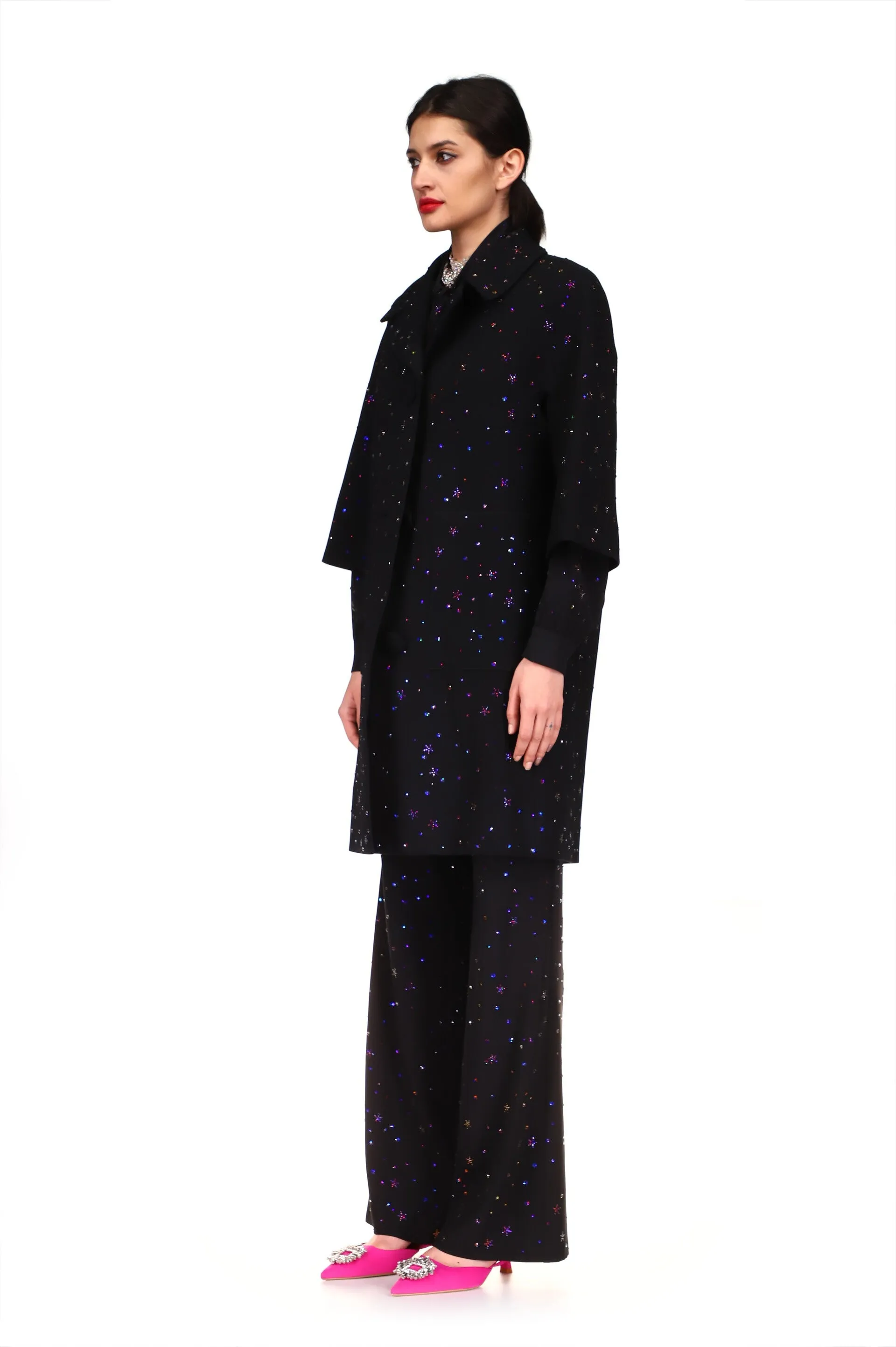 'INFINITE GALAXY' PATCH POCKET COAT