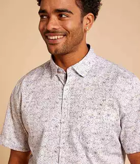 Inserch Splatter Print Short Sleeve Shirt SS009-101 Blue