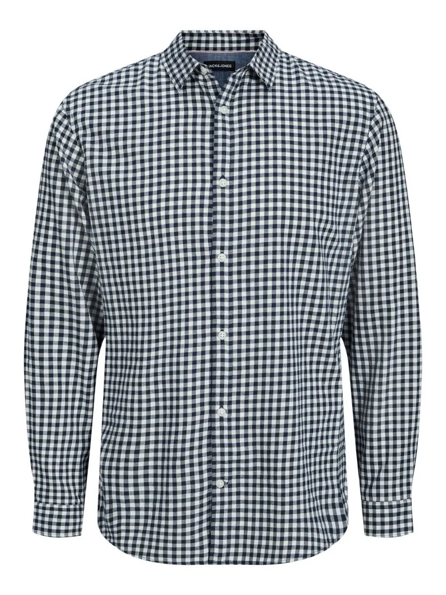 Jack & Jones Gingham Twill Long Sleeve Shirt Cloud Dancer