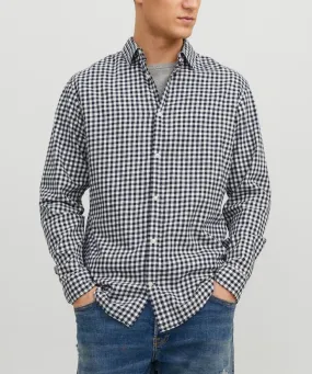 Jack & Jones Gingham Twill Long Sleeve Shirt Cloud Dancer