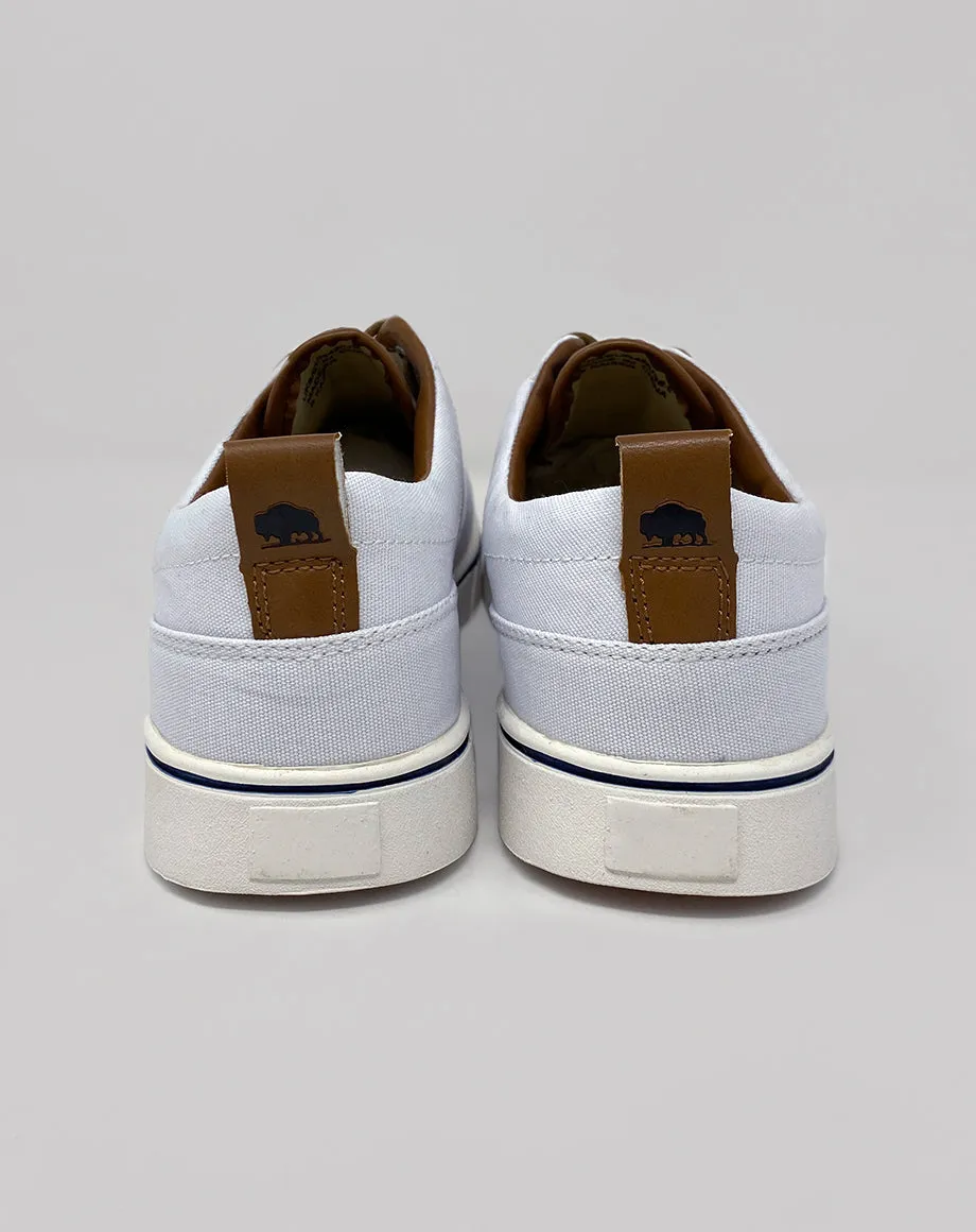 KAISER MEN’S CANVAS SNEAKERS | WHITE