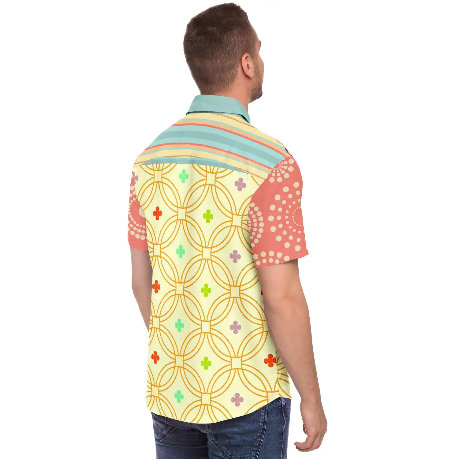 Kaleidoscope Short Sleeve Button Down Shirt