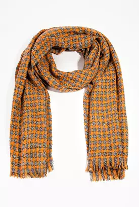 Kaylie Houndstooth Print Scarf