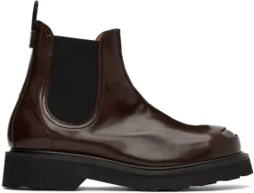 Kenzo Brown SMILE Chelsea Boots