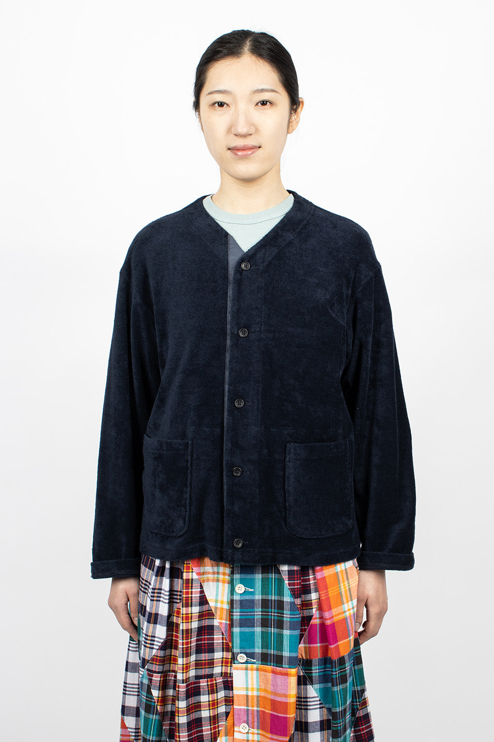 Knit Cardigan Navy CP Velour