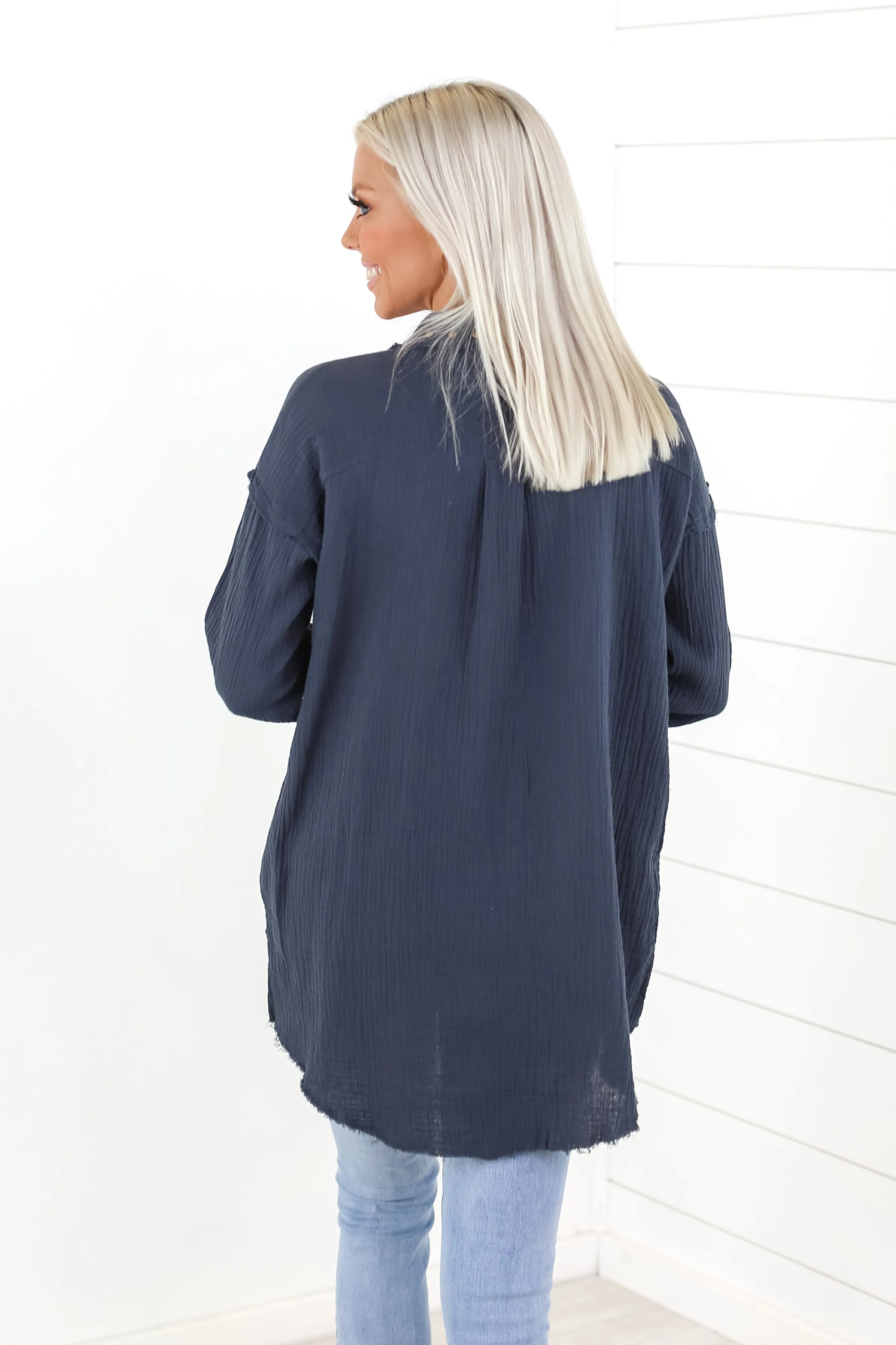 Lesson In Leavin' Studded Tunic Top - 2 Colors