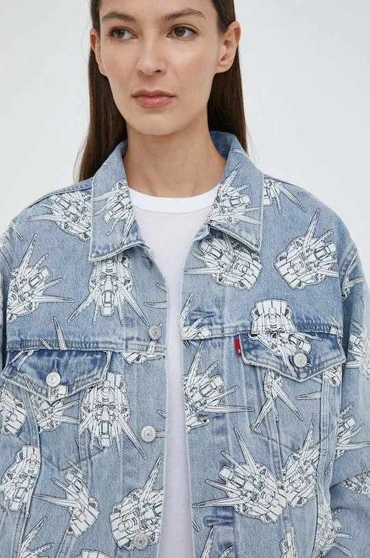 Levi's denim jacket Levi's® x Gundam SEED blue color A7410.0000