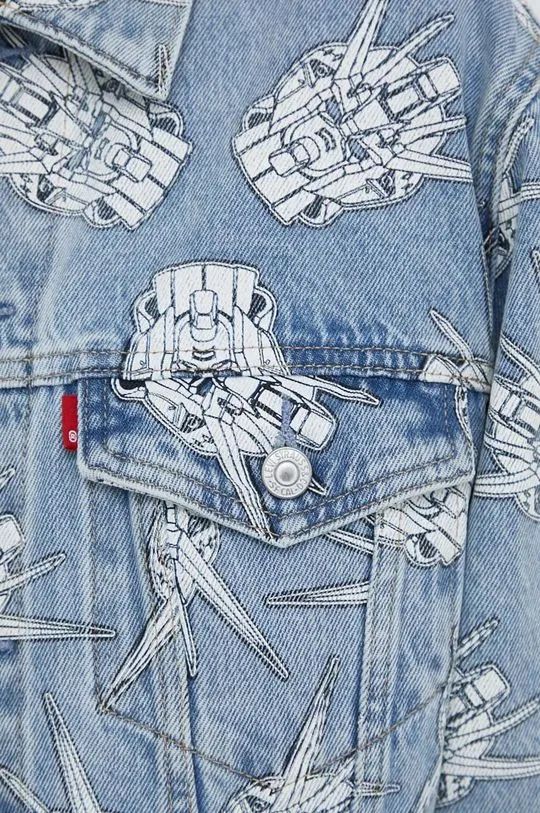 Levi's denim jacket Levi's® x Gundam SEED blue color A7410.0000