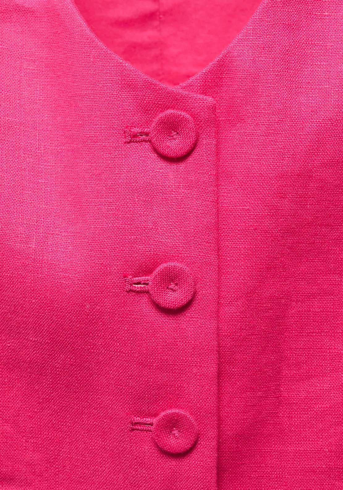 Linen suit waistcoat - Pink