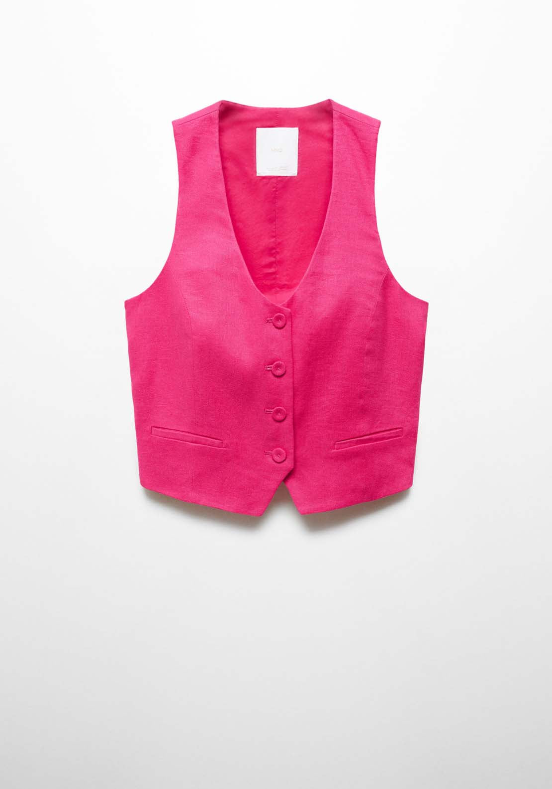 Linen suit waistcoat - Pink