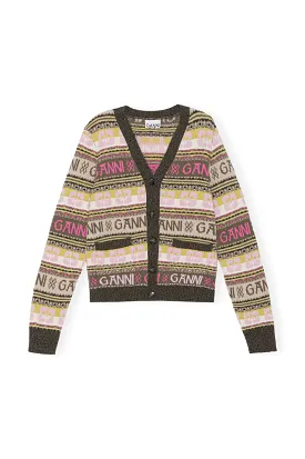 Logo Wool Mix Cardigan K2035