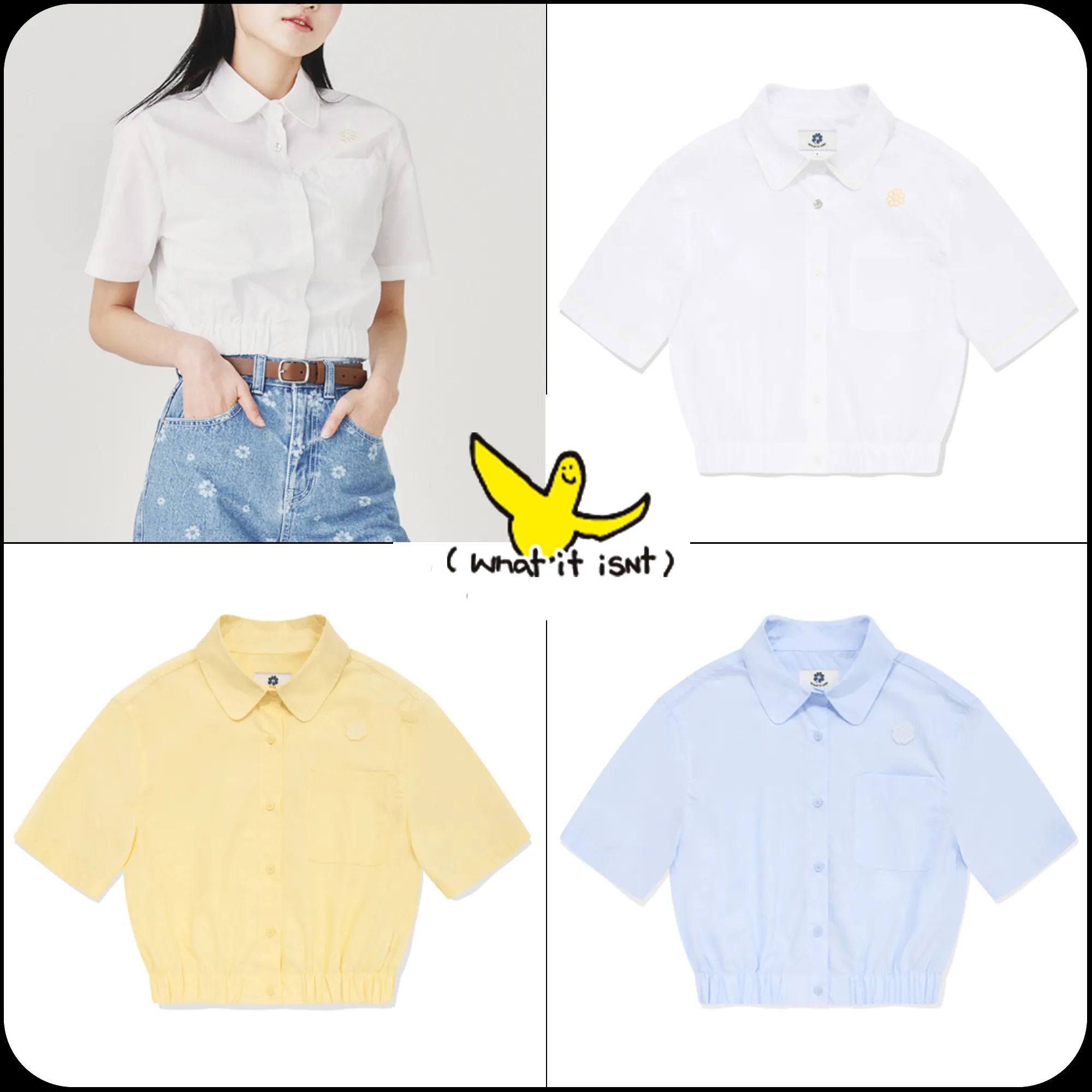 Mark Gonzales  |[WHAT IT ISNT]★FLORY LOGO POCKET BANDED SHORT-SLEEVE SHIRT