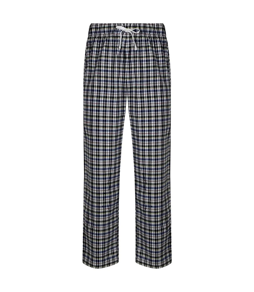 Mens tartan lounge pants white/multi check SF