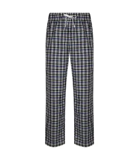 Mens tartan lounge pants white/multi check SF