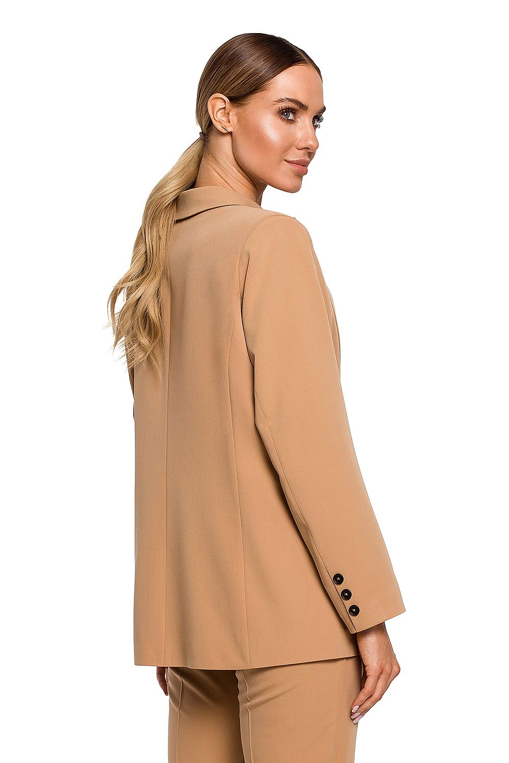 Mocha One-Button Jacket