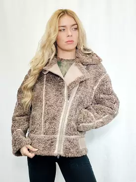 Mocha Shearling Ava Jacket