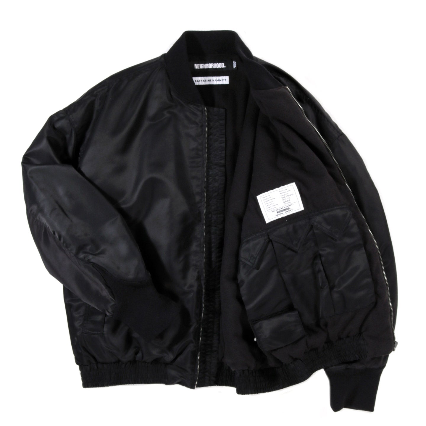 NEIGHBORHOOD KATHARINE HAMNETT MA-1 JACKET BLACK