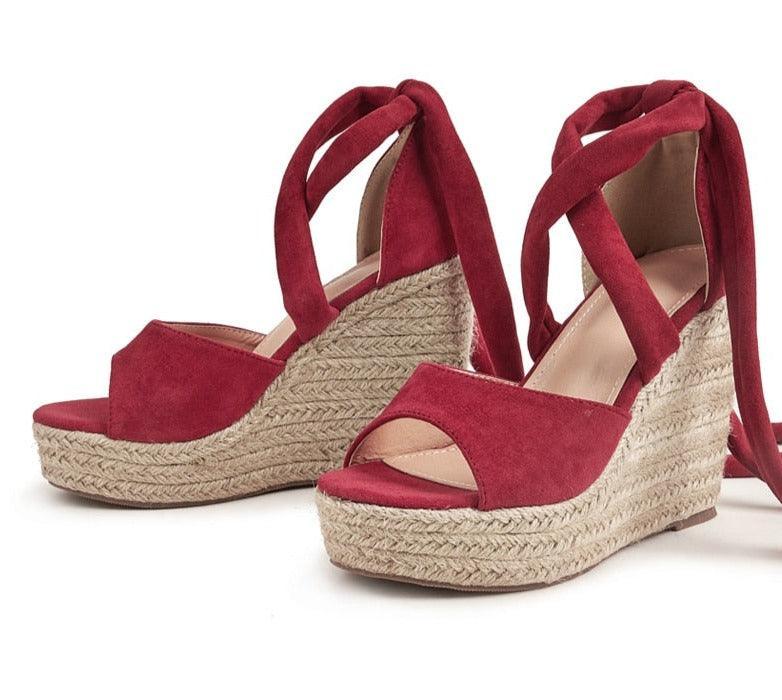 Open Toe Strap Wedge Sandal Shoes