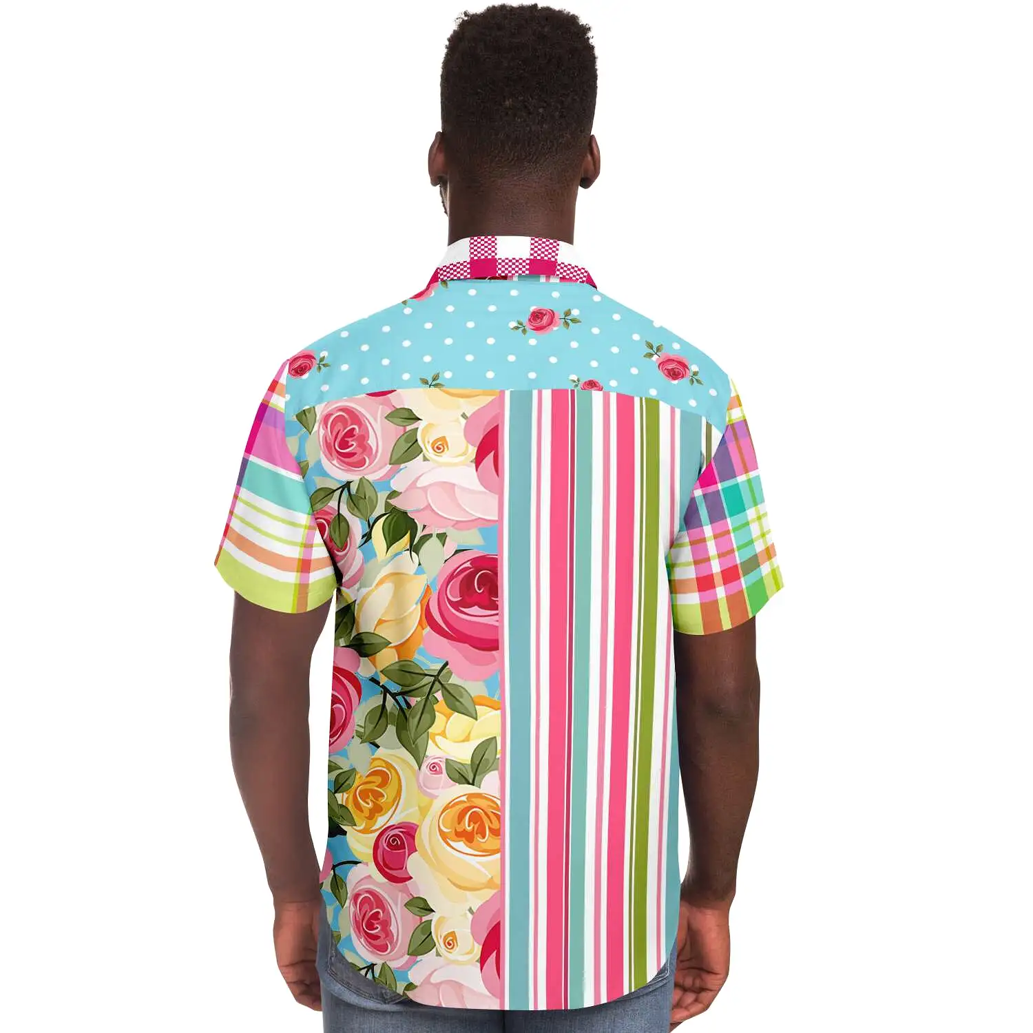 Parade of Roses Short Sleeve Button Down Shirt