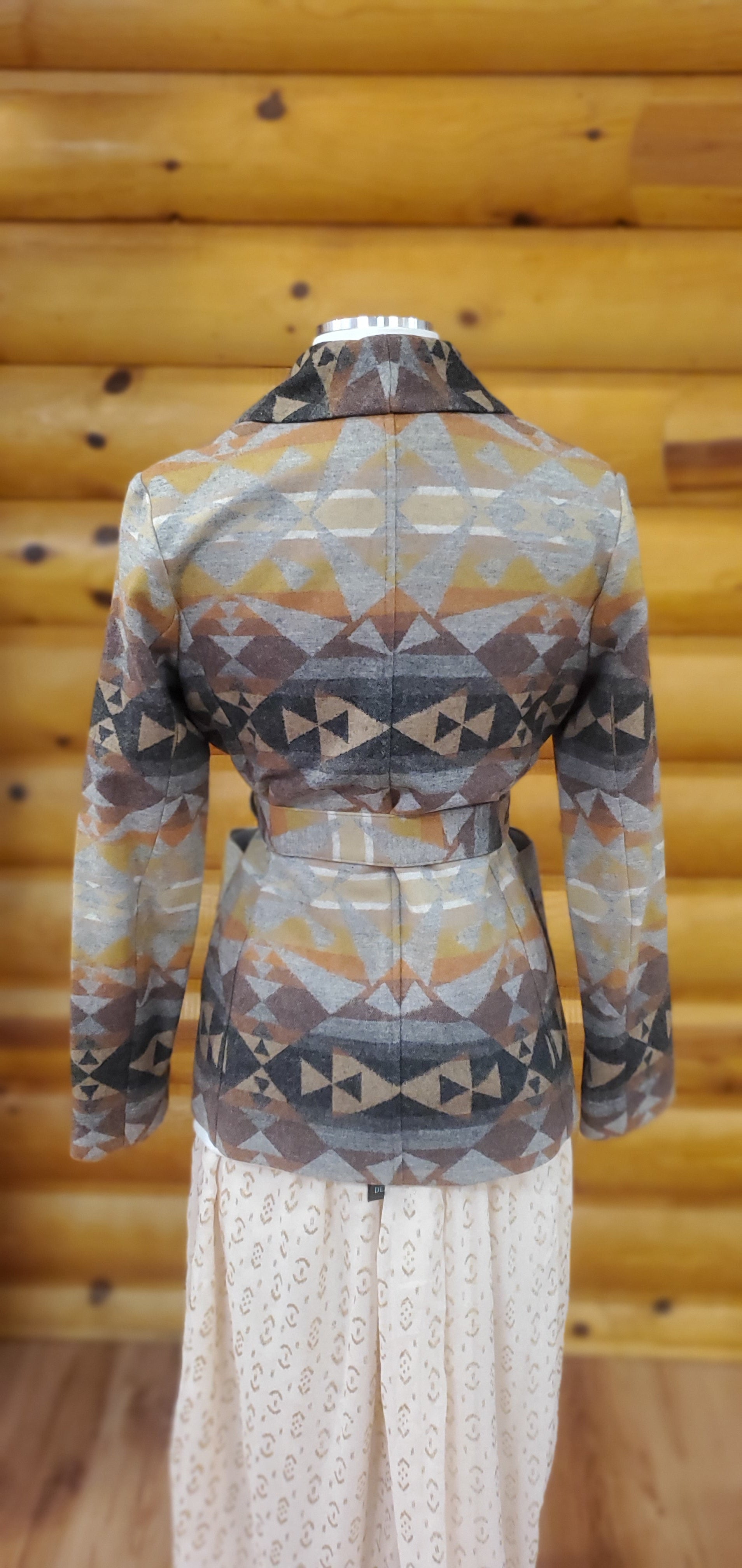 Pendleton Ladies Wrap Jacket, Grey Mesa