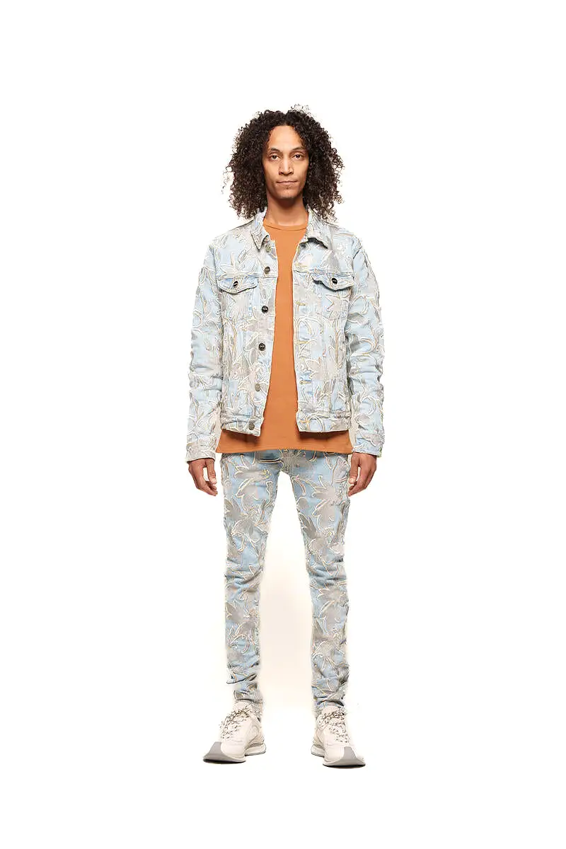 PHEELINGS DREAMS BLOSSOMING DENIM JACKET (LIGHT BLUE)