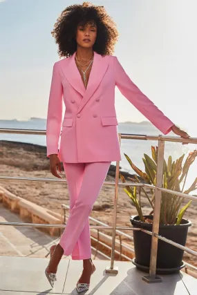 Pink Double Breasted Blazer