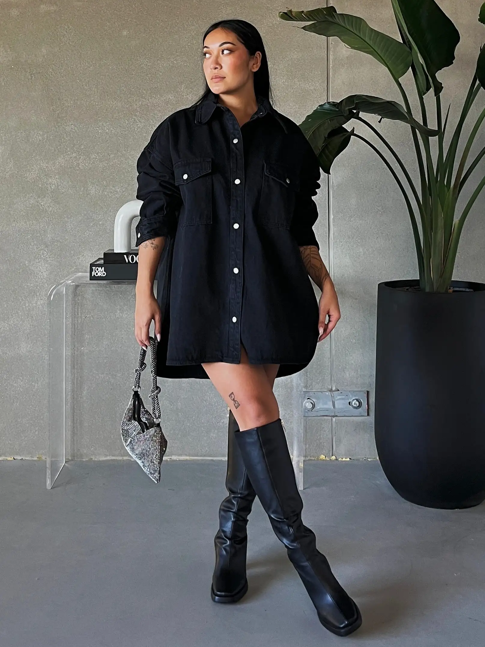 **PRESALE** BRUNETTE THE LABEL Oversized Denim Jacket / Shirt Dress