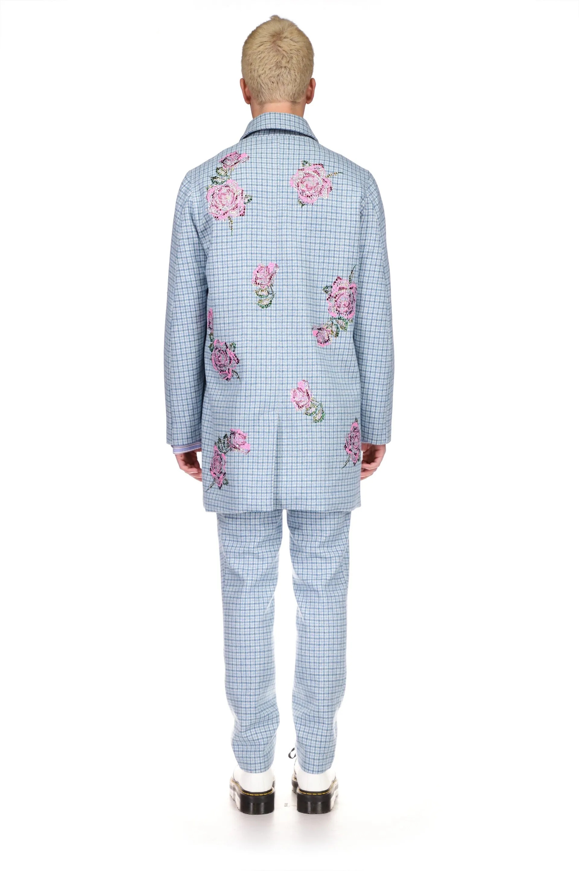 'PRINCE OF WHALES PINKY BLUE' MAC COAT