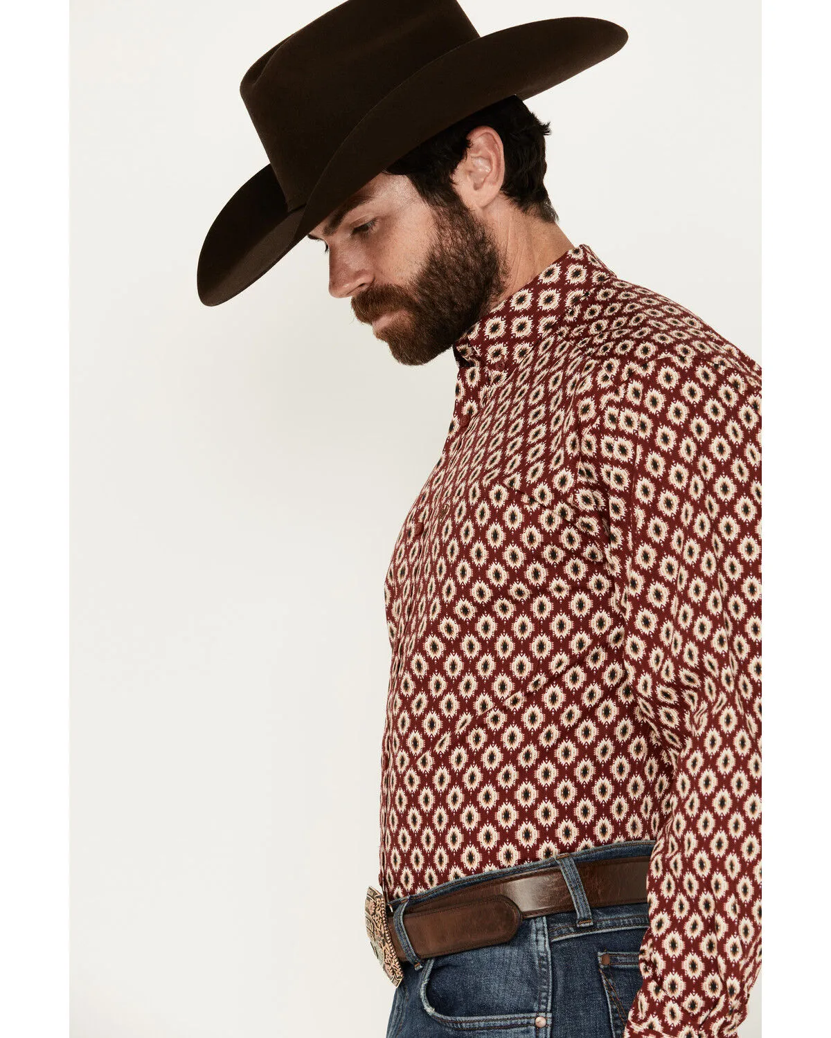 Product Name:  Ariat Men's Nevil Southwestern Print Long Sleeve Button-Down Shirt - Tall