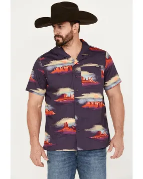 Product Name:  Cinch Men's Camp Tumbleweed Red Rock Scenic Short Sleeve Button Down Shirt