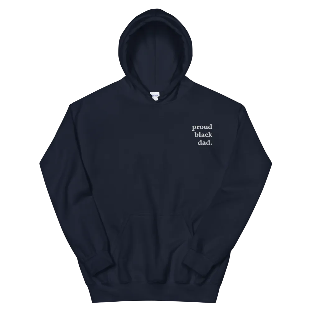 Proud Black Dad Embroidered Hoodie