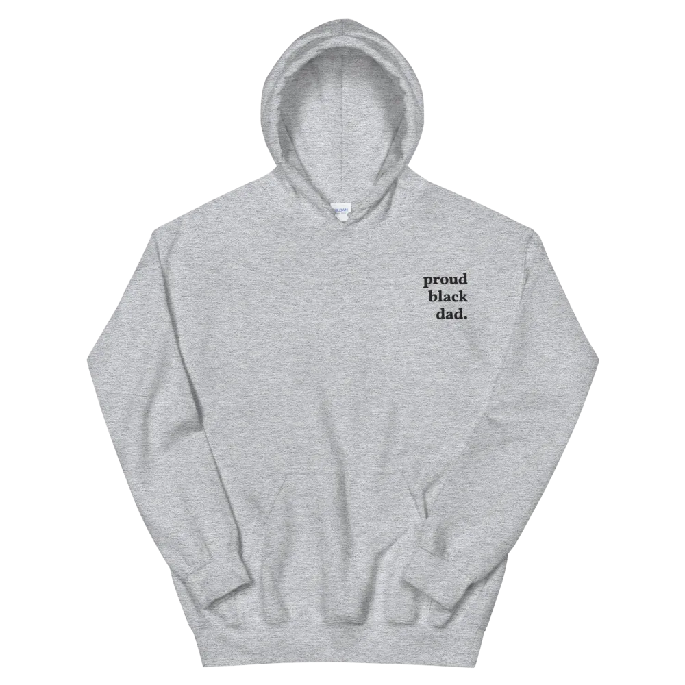 Proud Black Dad Embroidered Hoodie