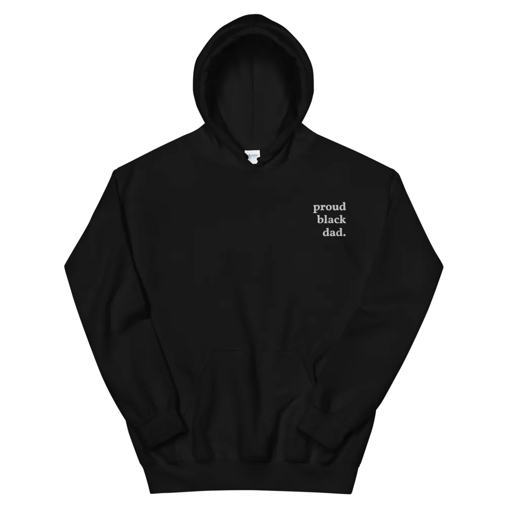 Proud Black Dad Embroidered Hoodie