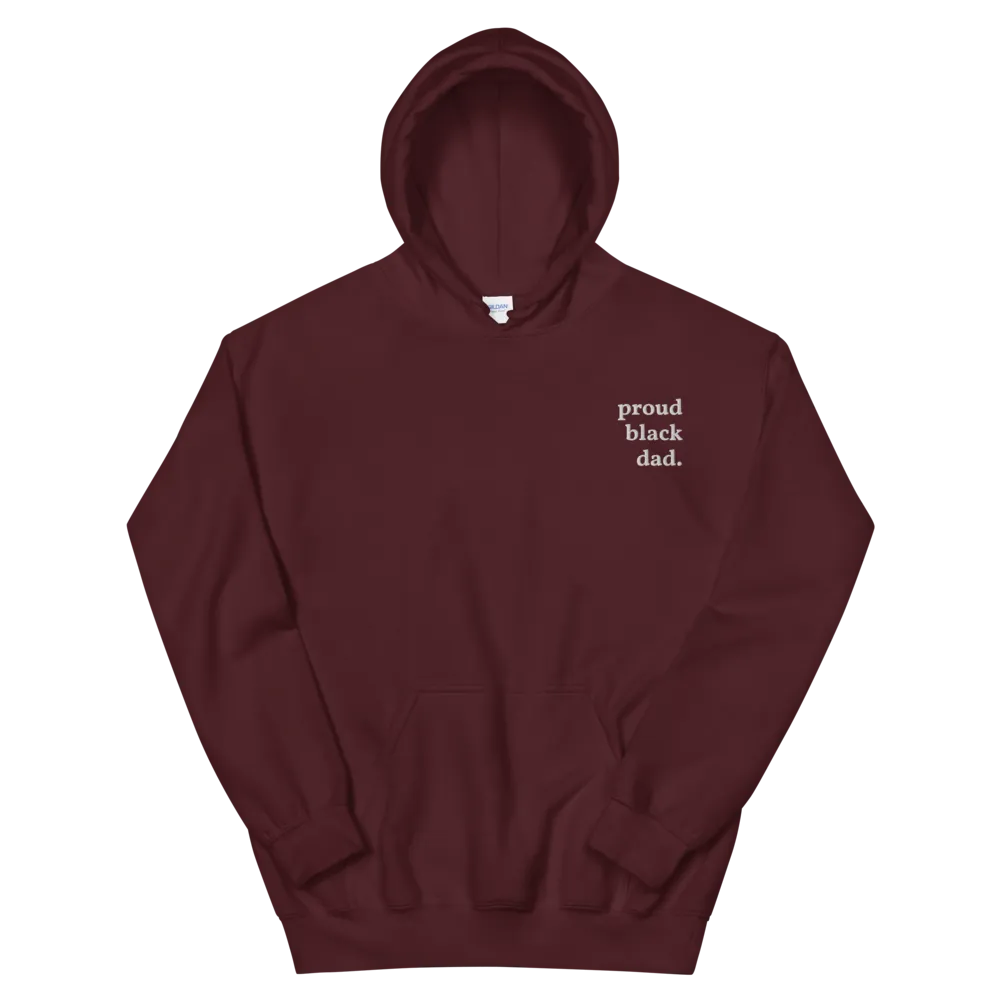 Proud Black Dad Embroidered Hoodie