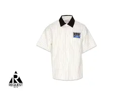 Rhude Twill Stripe Mechanic Button Down Shirt “Black/White”