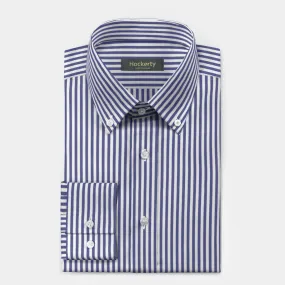 Royal blue bengal stripes 100% cotton button down Shirt