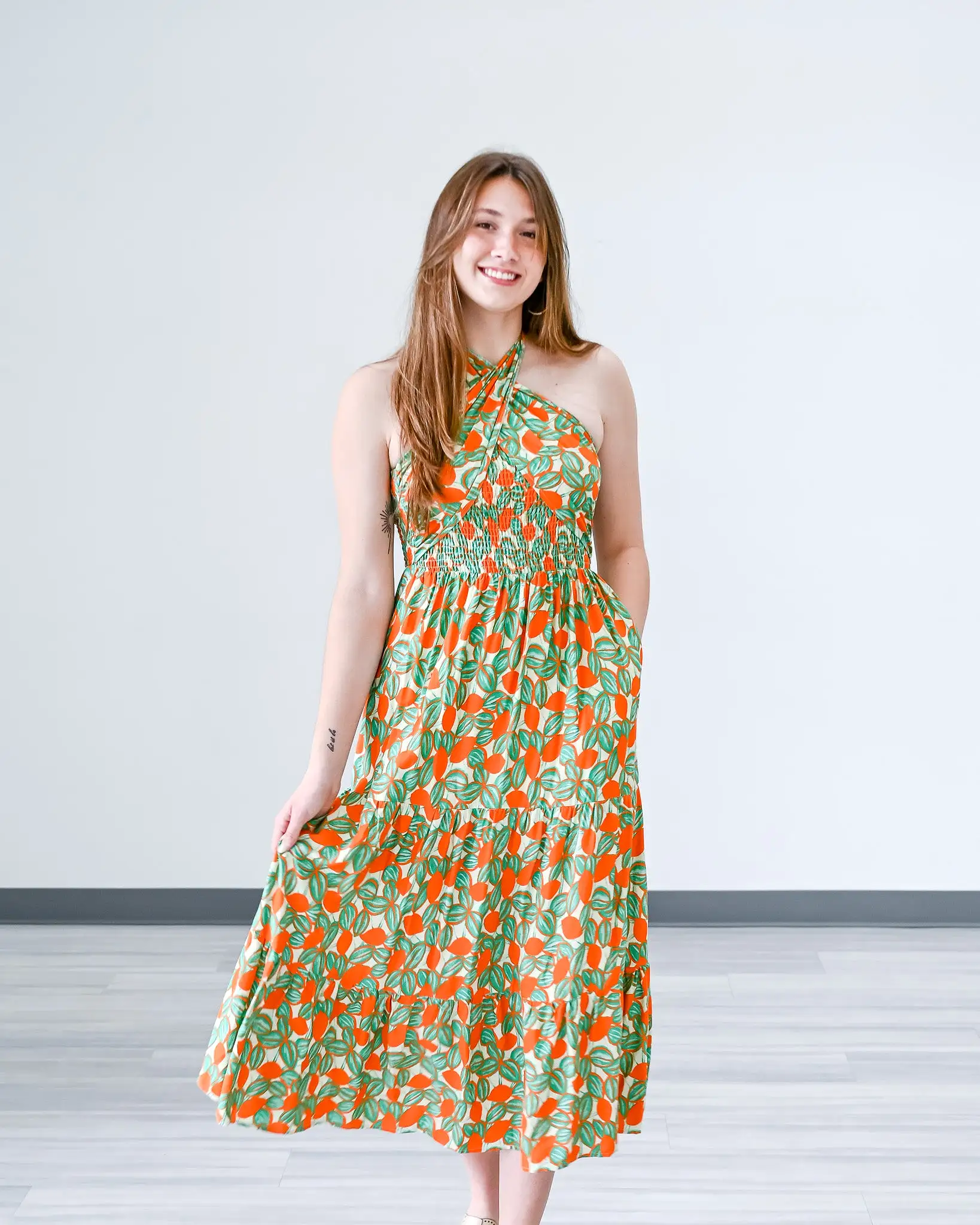 S-3X Vineyard Walks Midi Dress