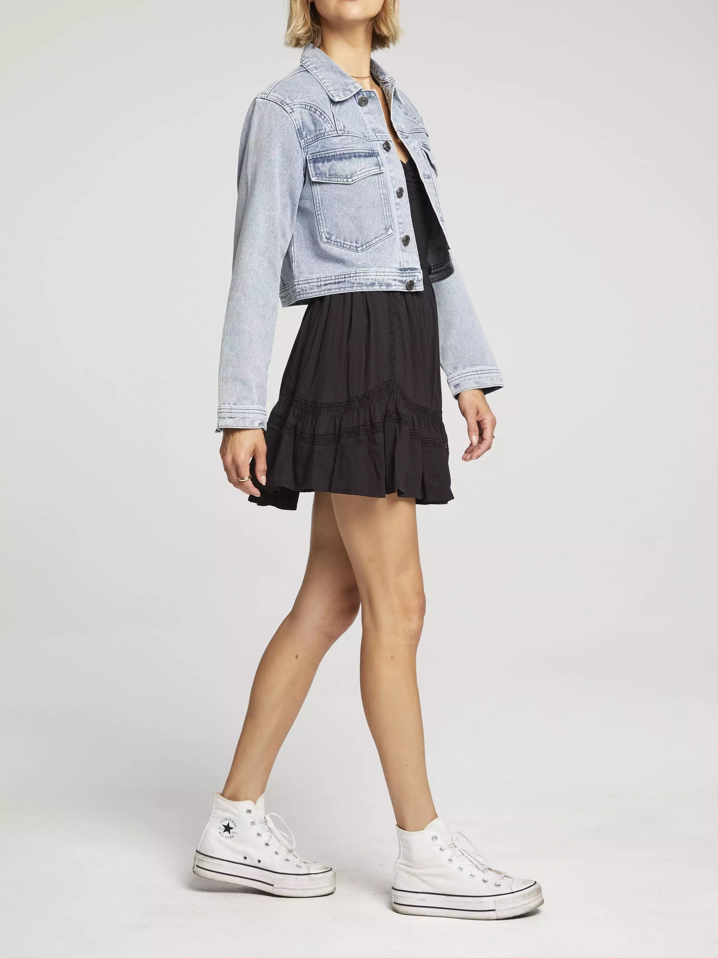 SALTWATER LUXE Crop Denim Jacket