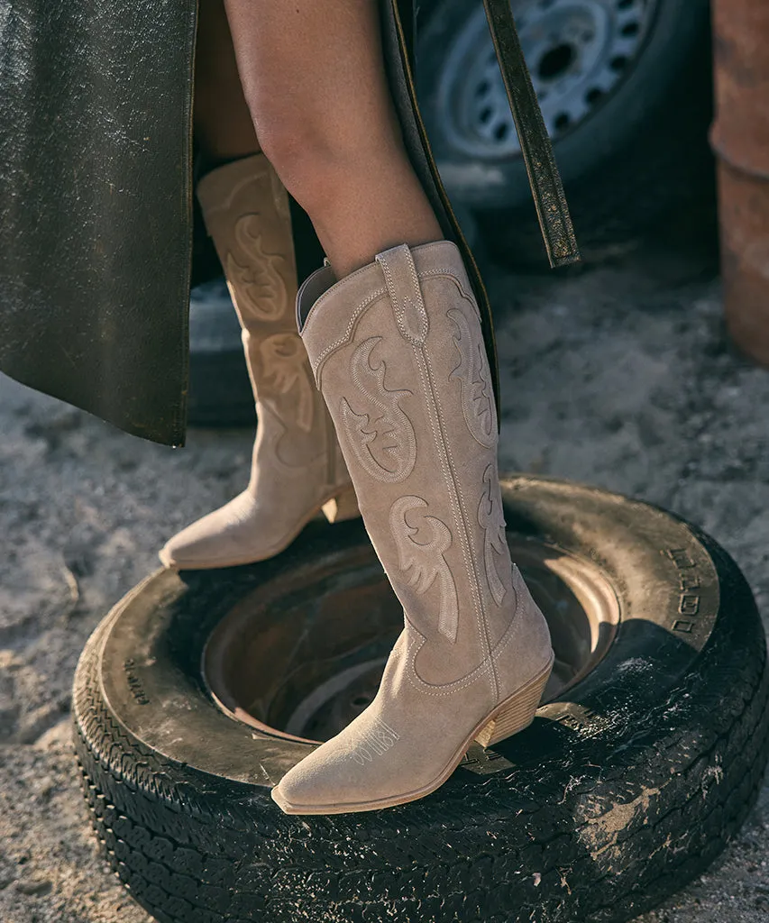 SAMSIN BOOTS TAUPE SUEDE