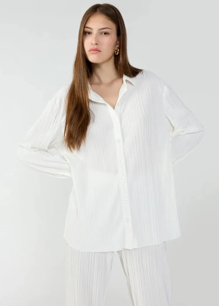 Sanctuary Plisse Button Down Shirt ***FINAL SALE***